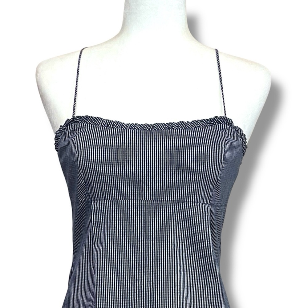 Vintage RALPH  Ralph Lauren Spaghetti Strap Micro Check Dress - Picture 2 of 8